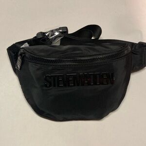 Steve Madden Black Belt Bag with Logo